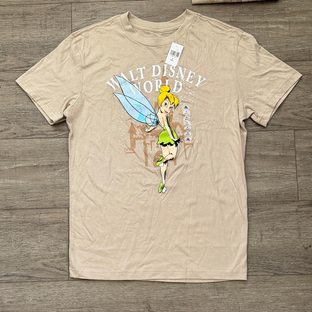 Walt Disney World Tinker Bell Short Sleeve Tee - Tan, Blue, Green